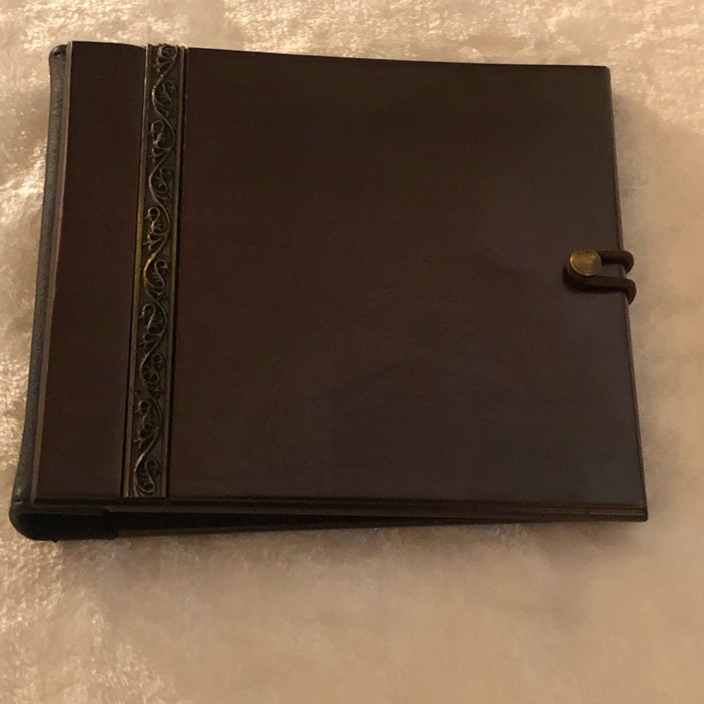 Elegant Brown Leather Binder